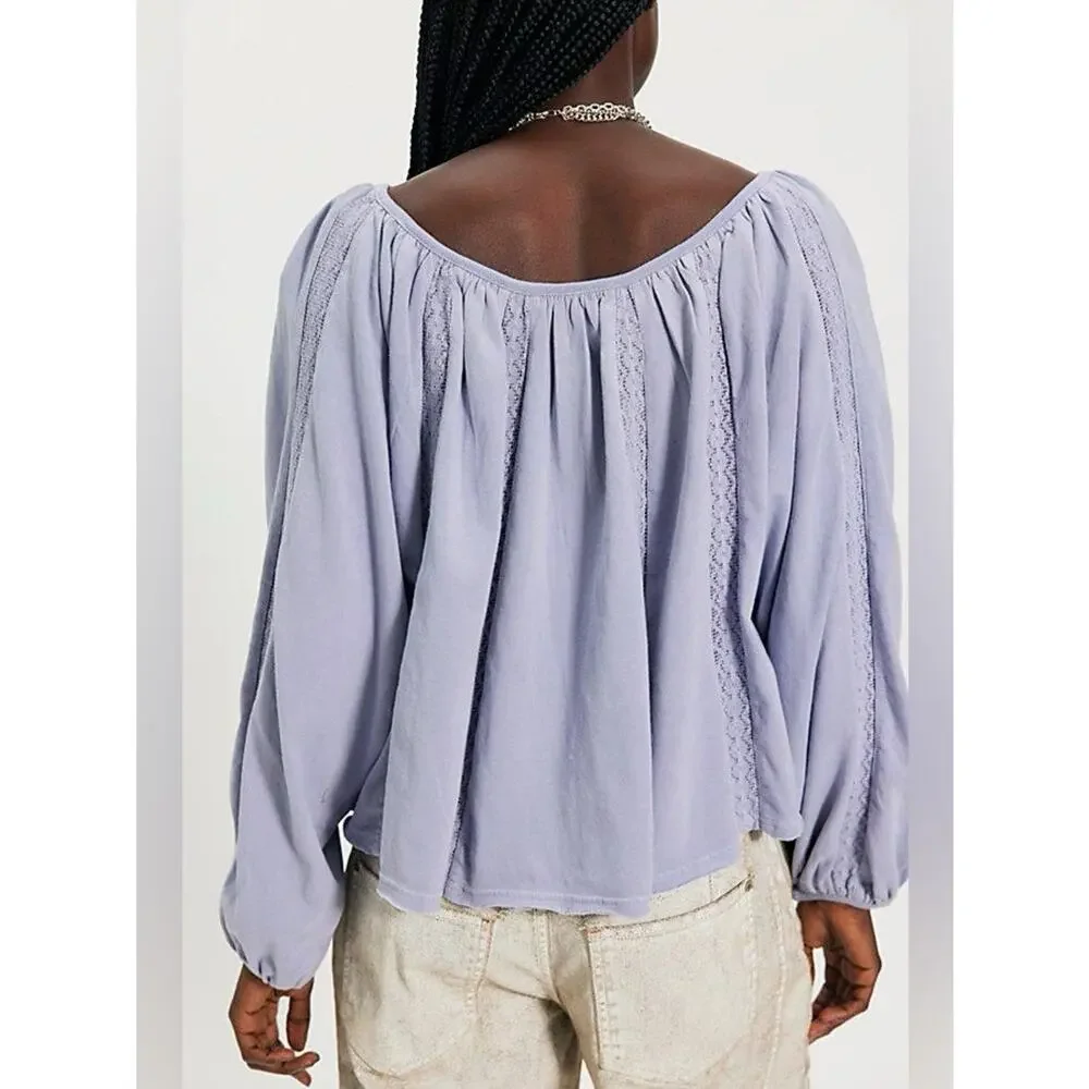 Free People Marla Long Balloon Sleeve Flowy Boho Size Medium Festival Relaxed